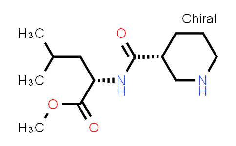 CAS No. 2381585-42-6, methyl (2S)-4-methyl-2-{[(3R)-piperidin-3-yl]formamido}pentanoate