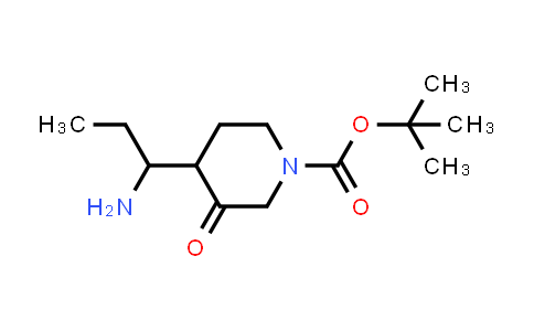 CAS No. 2359368-12-8, tert-butyl 4-(1-aminopropyl)-3-oxopiperidine-1-carboxylate