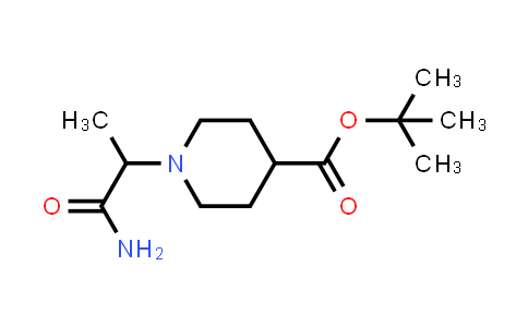 CAS No. 2994377-43-2, tert-butyl 1-(1-carbamoylethyl)piperidine-4-carboxylate