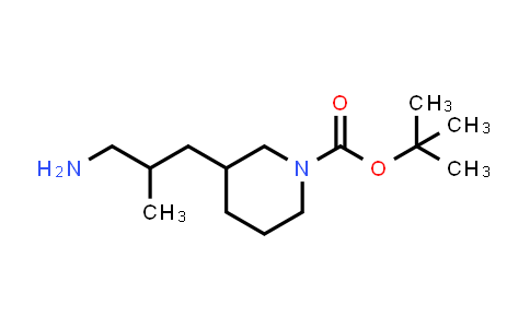 CAS No. 1781637-88-4, tert-butyl 3-(3-amino-2-methylpropyl)piperidine-1-carboxylate