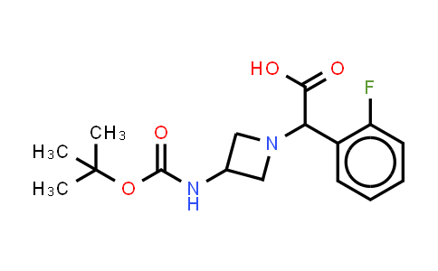 887594-64-1 | 2-[3-(tert-butoxycarbonylamino)azetidin-1-yl]-2-(2-fluorophenyl)acetic acid