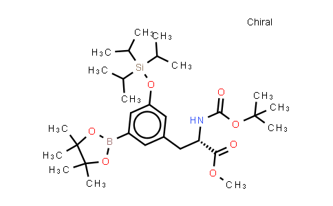 2447043-10-7 | methyl (2S)-2-(tert-butoxycarbonylamino)-3-[3-(4,4,5,5-tetramethyl-1,3,2-dioxaborolan-2-yl)-5-triisopropylsilyloxy-phenyl]propanoate