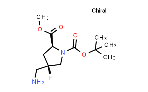 MC850419 | 2940874-27-9 | O1-tert-butyl O2-methyl (2S,4R)-4-(aminomethyl)-4-fluoro-pyrrolidine-1,2-dicarboxylate