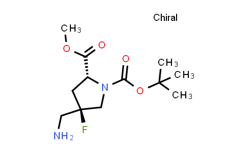 MC850421 | 2940866-07-7 | O1-tert-butyl O2-methyl (2R,4R)-4-(aminomethyl)-4-fluoro-pyrrolidine-1,2-dicarboxylate