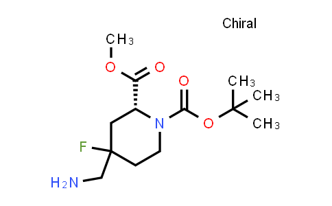 2940933-32-2 | O1-tert-butyl O2-methyl (2R)-4-(aminomethyl)-4-fluoro-piperidine-1,2-dicarboxylate