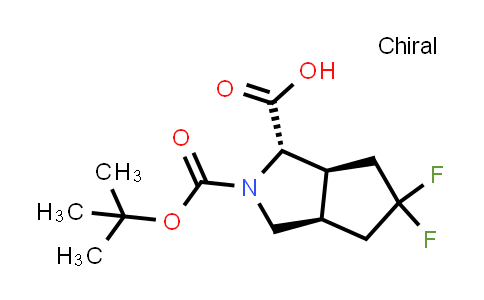 597569-44-3 | (3S,3aS,6aR)-2-tert-butoxycarbonyl-5,5-difluoro-1,3,3a,4,6,6a-hexahydrocyclopenta[c]pyrrole-3-carboxylic acid