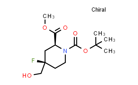 2940856-63-1 | O1-tert-butyl O2-methyl (2S,4R)-4-fluoro-4-(hydroxymethyl)piperidine-1,2-dicarboxylate