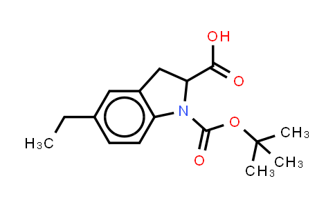 CAS No. 2764664-09-5, 1-tert-butoxycarbonyl-5-ethyl-indoline-2-carboxylic acid