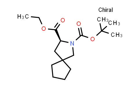 2497590-93-7 | O2-tert-butyl O3-ethyl (3S)-2-azaspiro[4.4]nonane-2,3-dicarboxylate