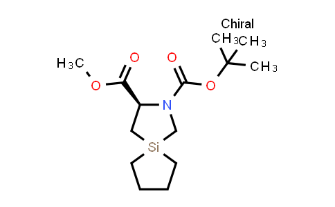 1334313-94-8 | O2-tert-butyl O3-methyl (3R)-2-aza-5-silaspiro[4.4]nonane-2,3-dicarboxylate
