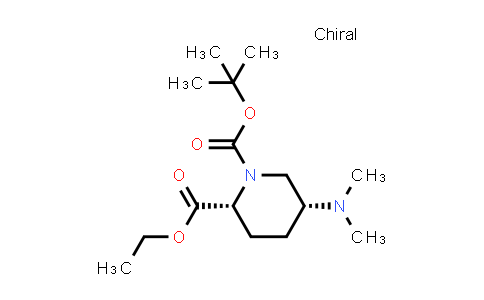 CAS No. 2766053-07-8, O1-tert-butyl O2-ethyl cis-5-(dimethylamino)piperidine-1,2-dicarboxylate