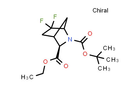 1357349-48-4 | O2-tert-butyl O3-ethyl (3R)-6,6-difluoro-2-azabicyclo[2.2.1]heptane-2,3-dicarboxylate