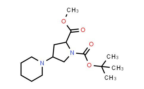 1822595-26-5 | O1-tert-butyl O2-methyl 4-(1-piperidyl)pyrrolidine-1,2-dicarboxylate