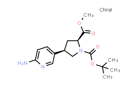 1715029-75-6 | O1-tert-butyl O2-methyl (2S,4R)-4-(6-amino-3-pyridyl)pyrrolidine-1,2-dicarboxylate
