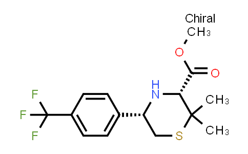 1452829-50-3 | methyl cis-2,2-dimethyl-5-[4-(trifluoromethyl)phenyl]thiomorpholine-3-carboxylate