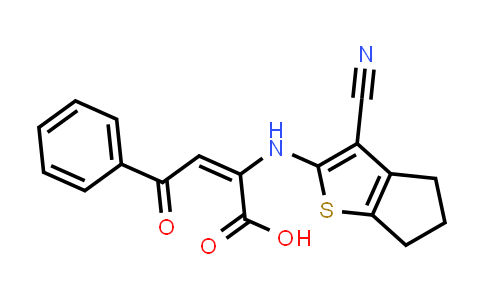 461662-23-7 | 2-[(3-cyano-5,6-dihydro-4H-cyclopenta[b]thiophen-2-yl)amino]-4-oxo-4-phenyl-but-2-enoic acid