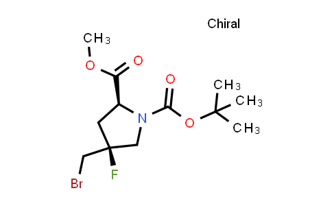 2940865-78-9 | O1-tert-butyl O2-methyl (2S,4S)-4-(bromomethyl)-4-fluoro-pyrrolidine-1,2-dicarboxylate