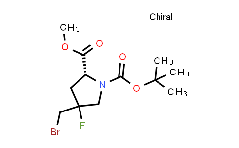 2940933-24-2 | O1-tert-butyl O2-methyl (2R)-4-(bromomethyl)-4-fluoro-pyrrolidine-1,2-dicarboxylate