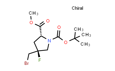MC850893 | 2940871-57-6 | O1-tert-butyl O2-methyl (2R,4S)-4-(bromomethyl)-4-fluoro-pyrrolidine-1,2-dicarboxylate