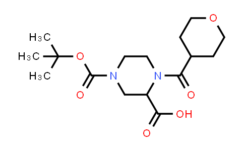502934-08-9 | 4-tert-butoxycarbonyl-1-(tetrahydropyran-4-carbonyl)piperazine-2-carboxylic acid
