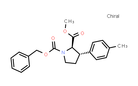 CAS No. 2568926-04-3, O1-benzyl O2-methyl (2R,3S)-3-(p-tolyl)pyrrolidine-1,2-dicarboxylate