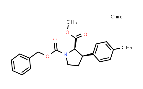 CAS No. 2568926-68-9, O1-benzyl O2-methyl (2R,3R)-3-(p-tolyl)pyrrolidine-1,2-dicarboxylate