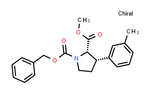 CAS No. 2568926-70-3, O1-benzyl O2-methyl cis-3-(m-tolyl)pyrrolidine-1,2-dicarboxylate