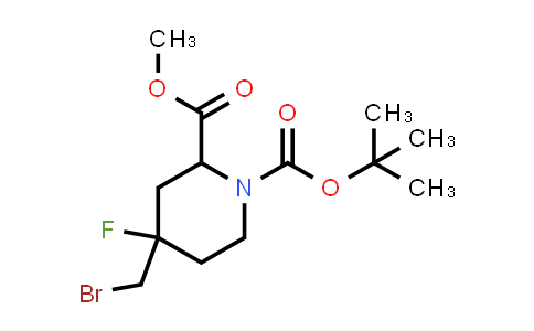 DY850980 | 2940940-38-3 | O1-tert-butyl O2-methyl 4-(bromomethyl)-4-fluoro-piperidine-1,2-dicarboxylate
