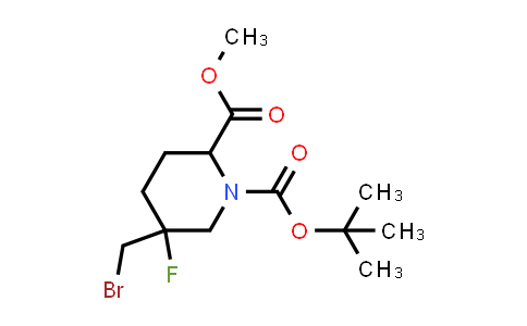 DY850984 | 2940936-04-7 | O1-tert-butyl O2-methyl 5-(bromomethyl)-5-fluoro-piperidine-1,2-dicarboxylate