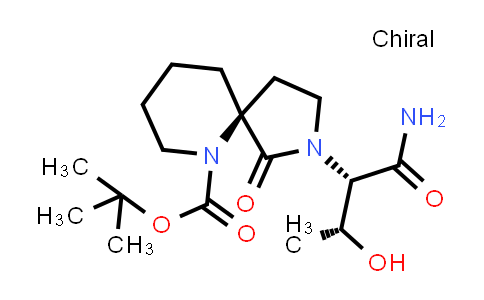 CAS No. 2183458-53-7, tert-butyl (5S)-2-[(1S,2R)-1-carbamoyl-2-hydroxy-propyl]-1-oxo-2,6-diazaspiro[4.5]decane-6-carboxylate