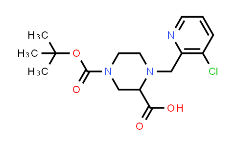 CAS No. 2156778-20-8, 4-tert-butoxycarbonyl-1-[(3-chloro-2-pyridyl)methyl]piperazine-2-carboxylic acid