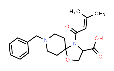 DY850999 | 1326811-59-9 | 8-benzyl-4-(3-methylbut-2-enoyl)-1-oxa-4,8-diazaspiro[4.5]decane-3-carboxylic acid