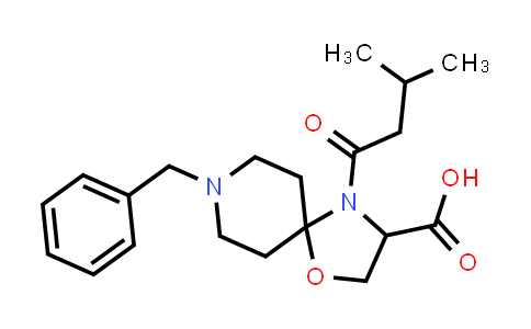 CAS No. 1326813-30-2, 8-benzyl-4-(3-methylbutanoyl)-1-oxa-4,8-diazaspiro[4.5]decane-3-carboxylic acid