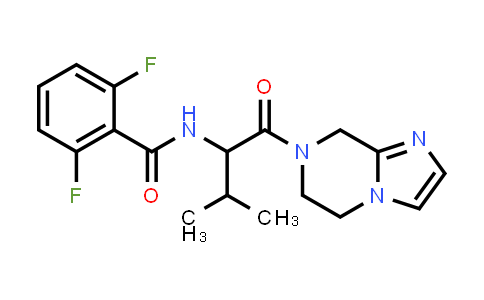 CAS No. 2432179-70-7, N-[1-(6,8-dihydro-5H-imidazo[1,2-a]pyrazine-7-carbonyl)-2-methyl-propyl]-2,6-difluoro-benzamide