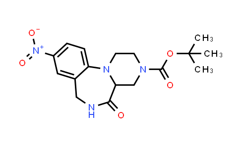 CAS No. 2795151-02-7, tert-butyl 9-nitro-5-oxo-1,2,4,4a,6,7-hexahydropyrazino[1,2-a][1,4]benzodiazepine-3-carboxylate