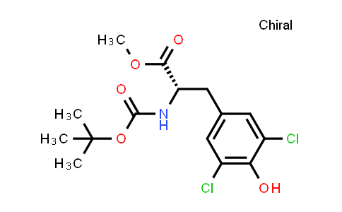 CAS No. 261926-09-4, methyl (2S)-2-(tert-butoxycarbonylamino)-3-(3,5-dichloro-4-hydroxy-phenyl)propanoate