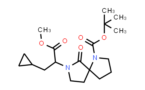 CAS No. 2755949-41-6, tert-butyl 7-[1-(cyclopropylmethyl)-2-methoxy-2-oxo-ethyl]-6-oxo-1,7-diazaspiro[4.4]nonane-1-carboxylate