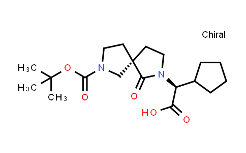 CAS No. 2641827-71-4, (2S)-2-[(5R)-7-tert-butoxycarbonyl-1-oxo-2,7-diazaspiro[4.4]nonan-2-yl]-2-cyclopentyl-acetic acid