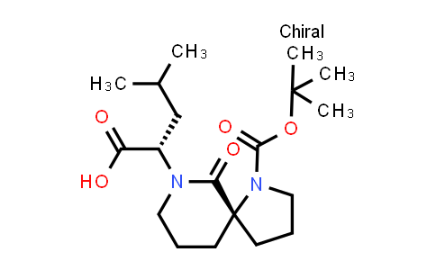 CAS No. 475983-63-2, (2S)-2-[(5S)-1-tert-butoxycarbonyl-10-oxo-1,9-diazaspiro[4.5]decan-9-yl]-4-methyl-pentanoic acid
