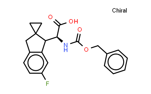 DY851040 | 2607136-81-0 | (2S)-2-(benzyloxycarbonylamino)-2-(6'-fluorospiro[cyclopropane-1,2'-indane]-1'-yl)acetic acid