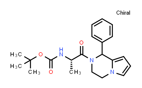 CAS No. 1799287-39-0, tert-butyl N-[(1S)-1-methyl-2-oxo-2-(1-phenyl-3,4-dihydro-1H-pyrrolo[1,2-a]pyrazin-2-yl)ethyl]carbamate