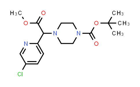 DY851046 | 1266116-62-4 | tert-butyl 4-[1-(5-chloro-2-pyridyl)-2-methoxy-2-oxo-ethyl]piperazine-1-carboxylate