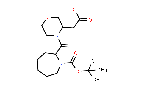 CAS No. 2322229-71-8, 2-[4-(1-tert-butoxycarbonylazepane-2-carbonyl)morpholin-3-yl]acetic acid