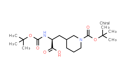 CAS No. 483369-23-9, (2S)-2-(tert-butoxycarbonylamino)-3-(1-tert-butoxycarbonyl-3-piperidyl)propanoic acid