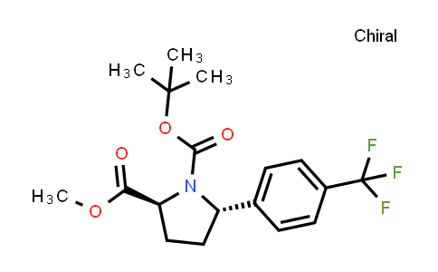 CAS No. 1983111-07-4, O1-tert-butyl O2-methyl trans-5-[4-(trifluoromethyl)phenyl]pyrrolidine-1,2-dicarboxylate
