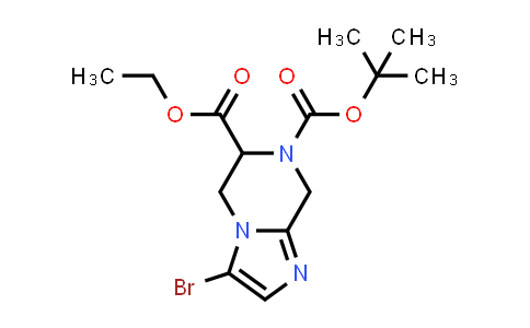 DY851058 | 1250998-63-0 | O7-tert-butyl O6-ethyl 3-bromo-6,8-dihydro-5H-imidazo[1,2-a]pyrazine-6,7-dicarboxylate