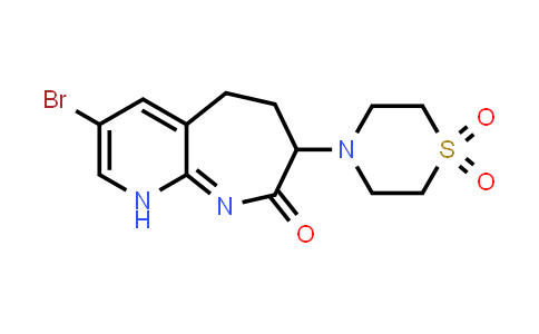 DY851060 | 2651966-56-0 | 3-bromo-7-(1,1-dioxo-1,4-thiazinan-4-yl)-1,5,6,7-tetrahydropyrido[2,3-b]azepin-8-one