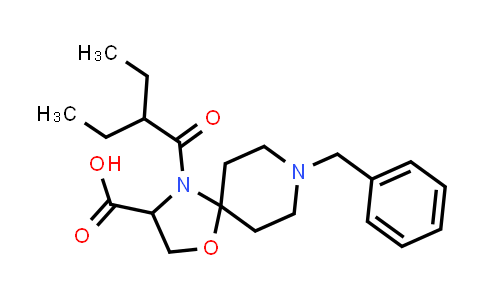 CAS No. 1326809-95-3, 8-benzyl-4-(2-ethylbutanoyl)-1-oxa-4,8-diazaspiro[4.5]decane-3-carboxylic acid