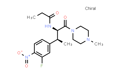 CAS No. 2467738-90-3, N-[(1R,2S)-2-(3-fluoro-4-nitro-phenyl)-1-(4-methylpiperazine-1-carbonyl)propyl]propanamide