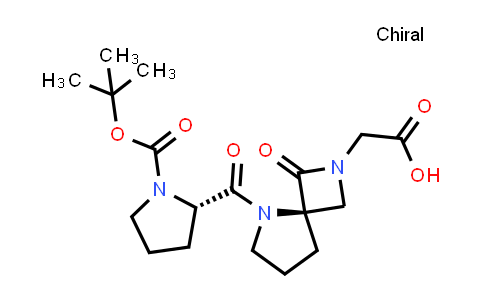 CAS No. 914389-47-2, 2-[(4R)-5-[(2S)-1-tert-butoxycarbonylpyrrolidine-2-carbonyl]-3-oxo-2,5-diazaspiro[3.4]octan-2-yl]acetic acid